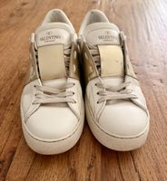 Original Valentino Rockstud Sneakers, weiss/gold, Gr 37,5