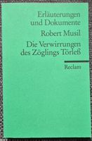 Robert Musil -Verwirrungen des Zögling Törless Erläuterungen