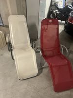 Liegestuhl Set 2 Stk. 1 x Rot und 1 x Beige,gebraucht