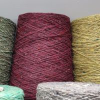 Tweed Wolle & Viskose von Millefili Puzzle Geo 460g weinrot