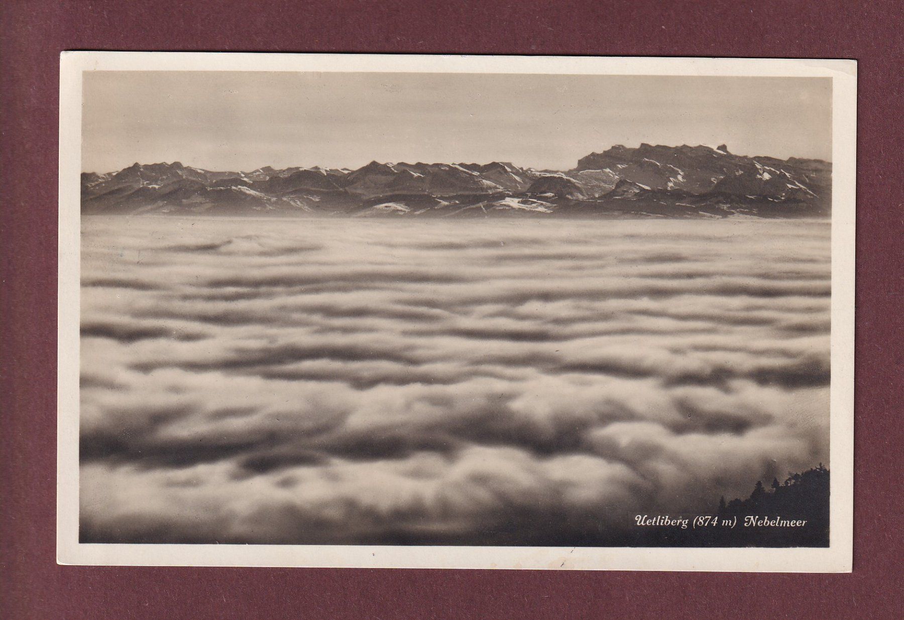 Cartes postales: UETLIBERG - Nebelmeer - 1931 – D'occasion à Pully par nicecards