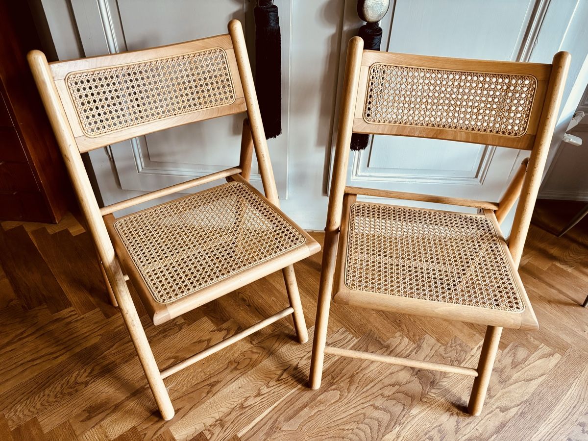 Stühle: Klappstühle vintage mit Geflecht – Gebraucht aus Bern von fredy_22