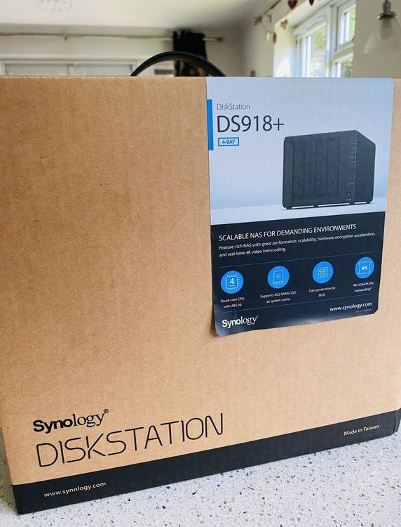 Synology 4-Bay Diskstation NAS DS918+ Plus 2x WD 12TB (Gebraucht) in ...