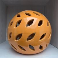 Keramik-Kugel Leuchte, orange,  Dekoration, Top!