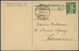 VD St. Cierges - Stabstempel - Karte