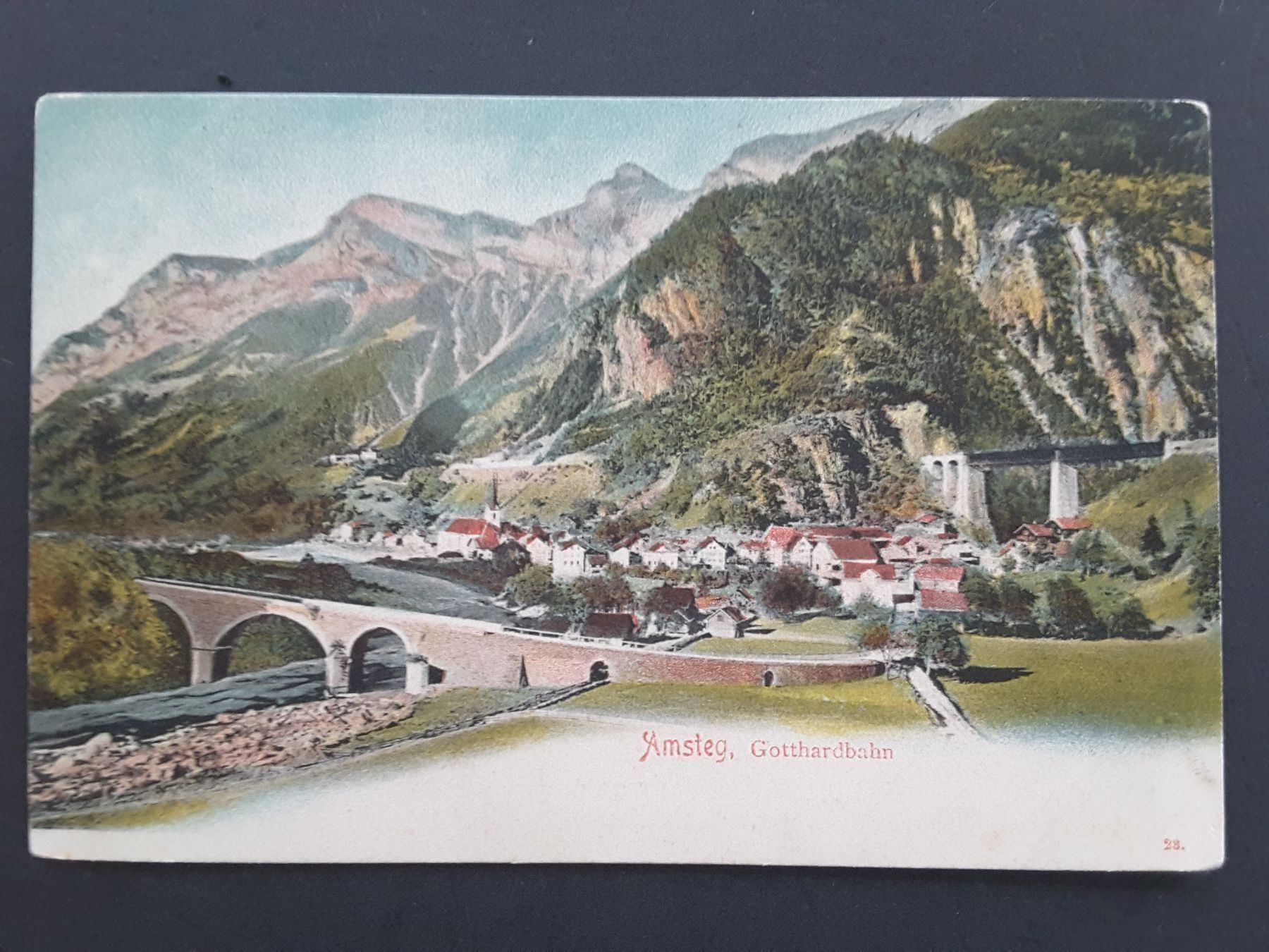 Cartoline postali: AK Amsteg Uri  , Gotthardbahn – Usato da Reichenburg venduto da Pipo-67