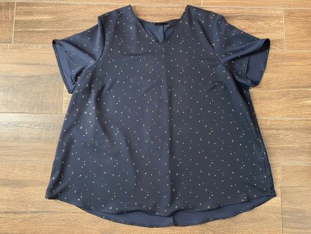 Zizzi T-Shirt blau mit goldenen Punkten Gr. L / 50 - 52