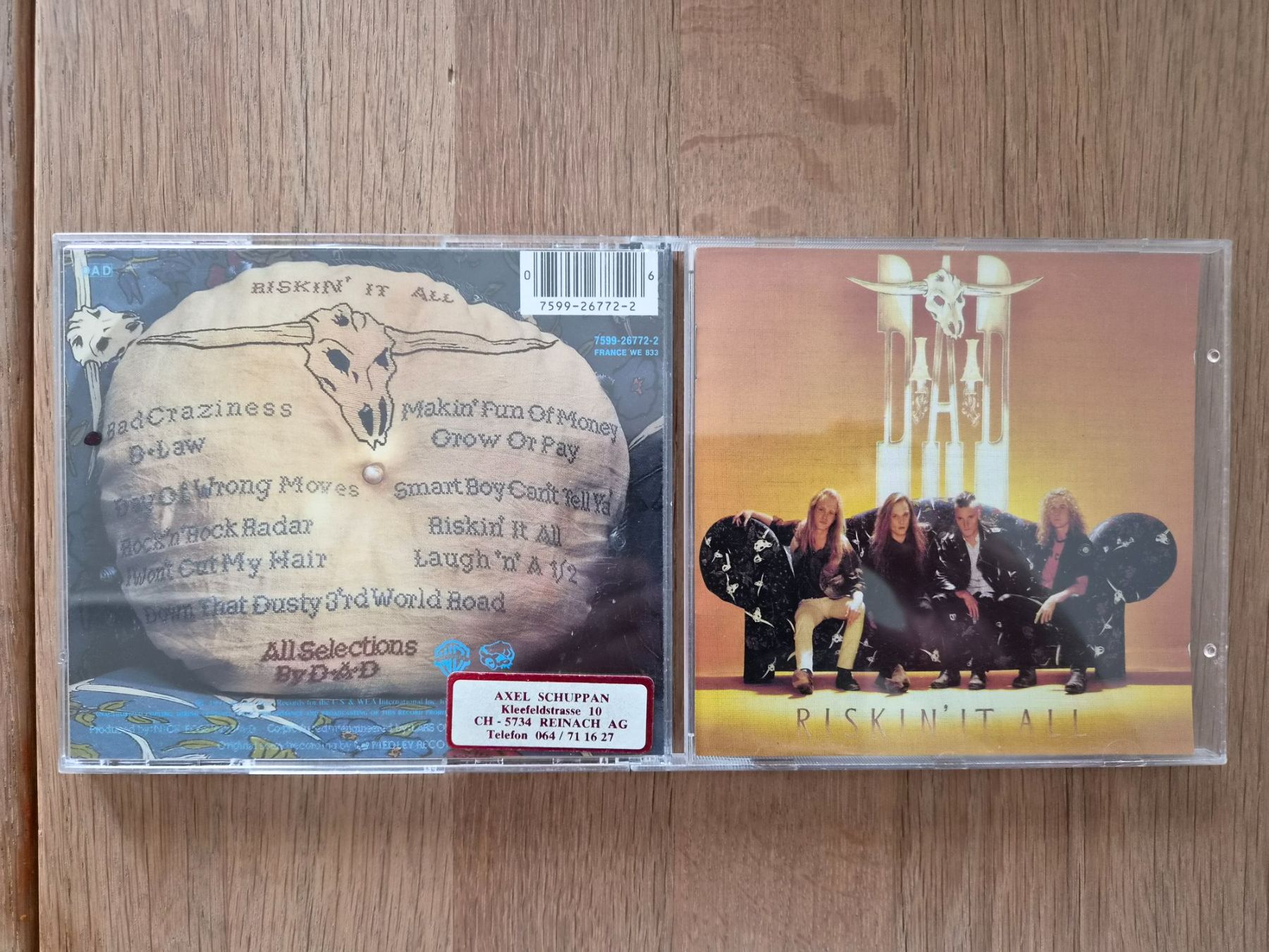 CD: CD DAD - Riskin`It All,1991 – Usato da Nebikon venduto da Harley-Davidson01