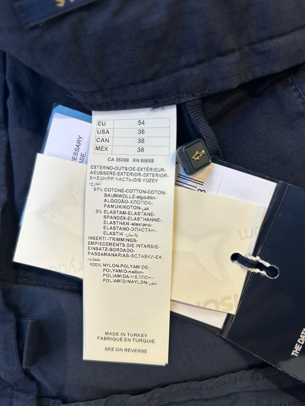 Paul & Shark Hosen: Paul & Shark Cargo Hose navy, Gr. 54, neu – Neu und originalverpackt aus Glattpark(Opfikon) von Cmberger 7