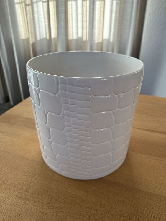 Weißer Keramik-Übertopf Mit Wal-Motiv – 8,9 X 7,6 Cm, Ohne Ablaufloch, Für Sukkulenten & Deko