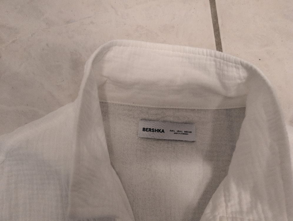 Bershka Camicie: Chemise d'été Bershka blanche taille L - Parfait état! – Usato da CORMINBOEUF venduto da savaja 1