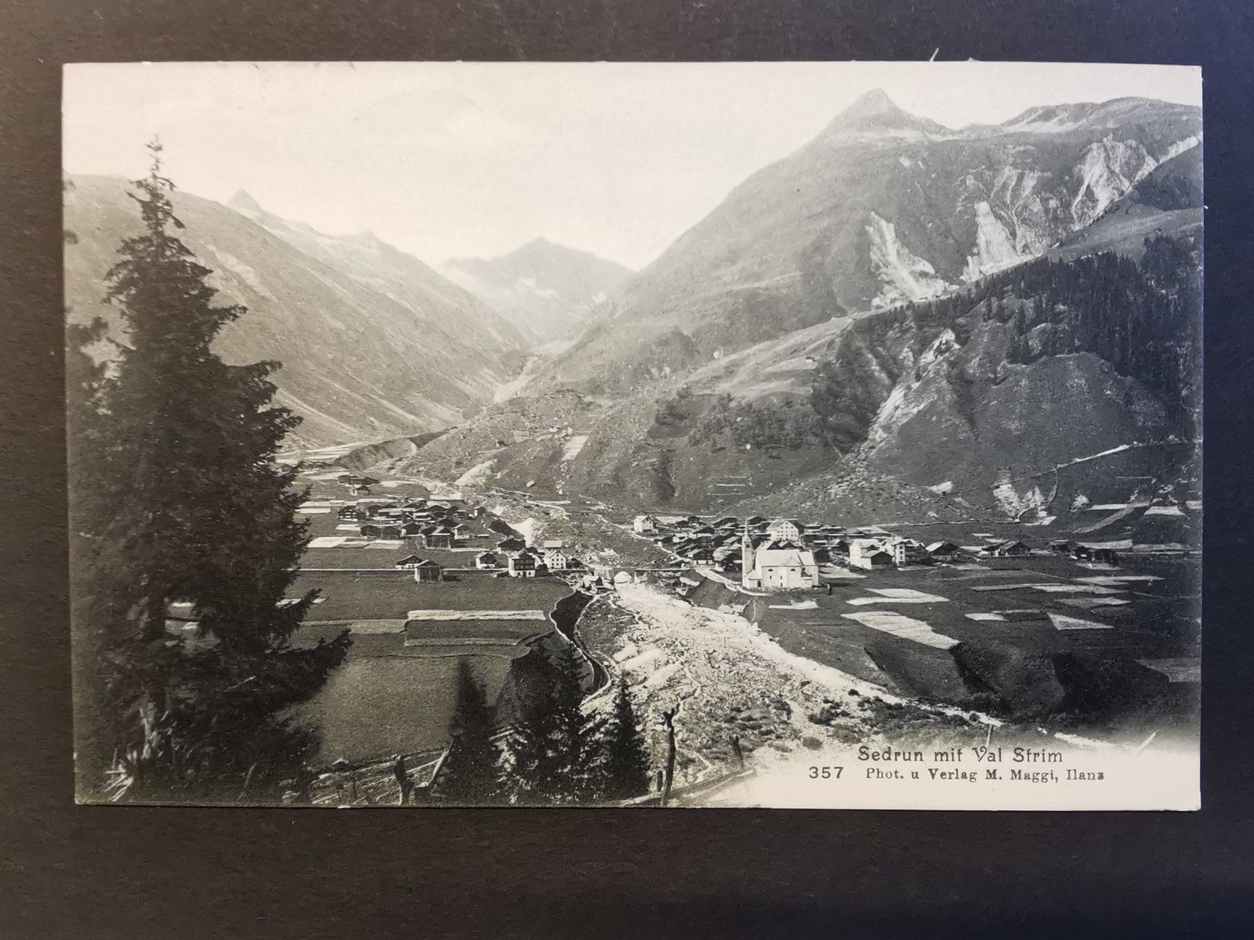 Cartoline postali: Sedrun mit Val Strim alte Ansichtskarte von 1908  Graubünden – Usato da Rheineck venduto da kat_7gld