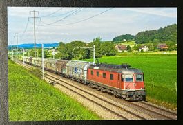 Re 6/6 11614 «Meilen» mit Güterzug bei Gundetswil - 5.6.2013