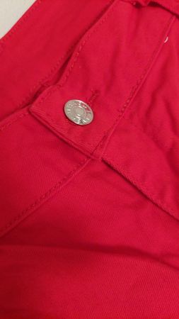 Neue Tomaten-rote Damen Stretch Jeans, Gr. XXL / 44 / 46 BW