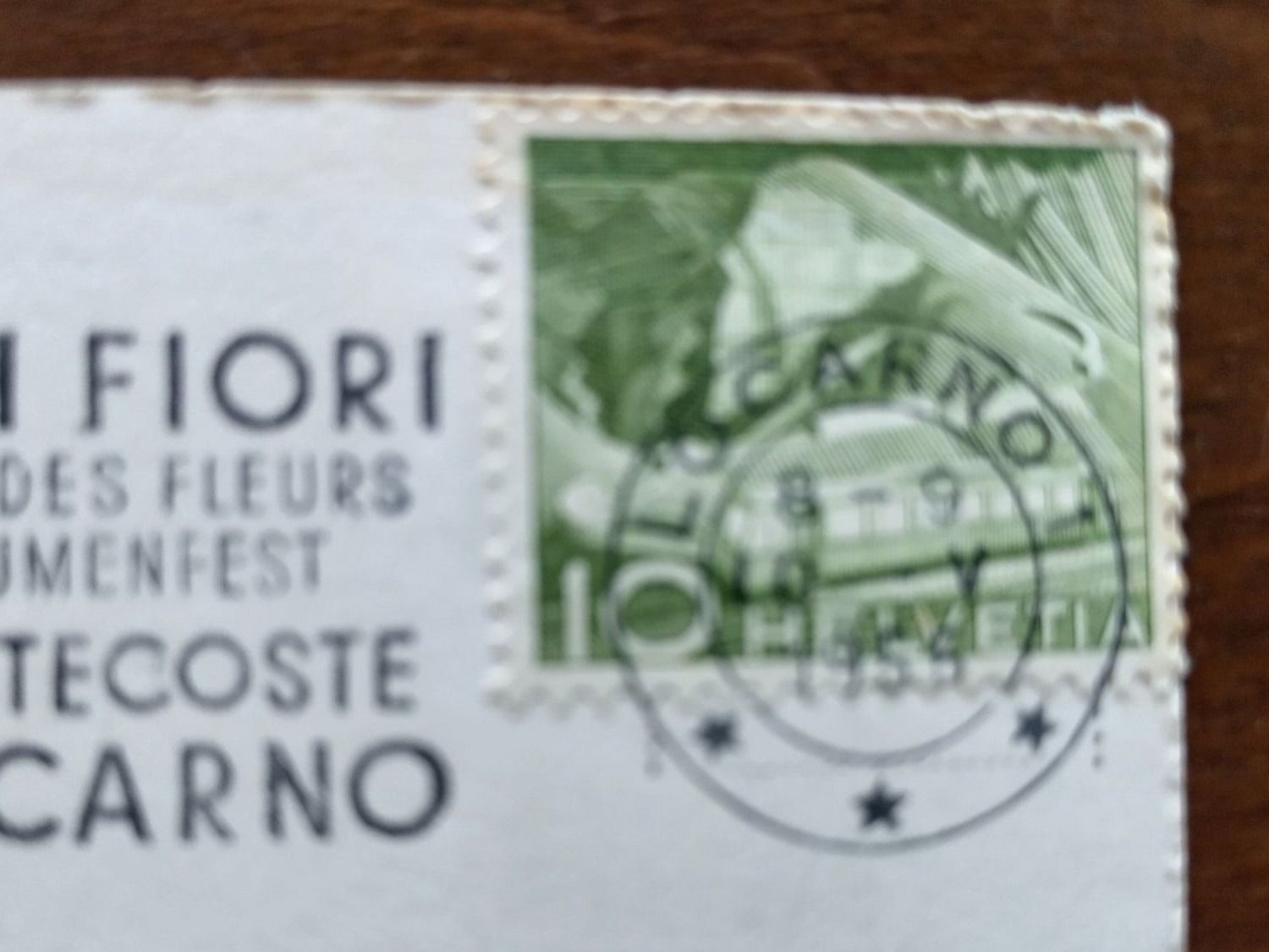 Ansichtskarten: Ansichtskarte Locarno 1955 – Gebraucht aus Wildhaus von Hukwildhaus 1