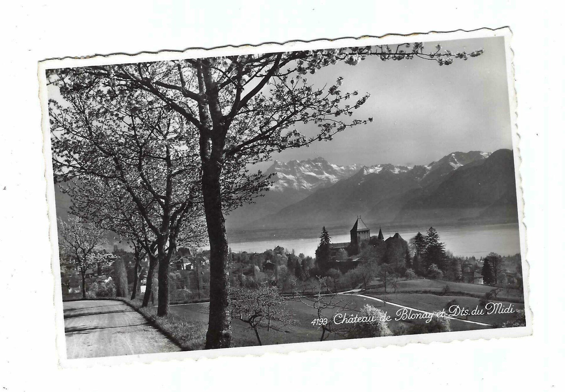 Cartoline postali: Château de Blonay 1946 lq – Usato da Aarau venduto da fussball-fussball