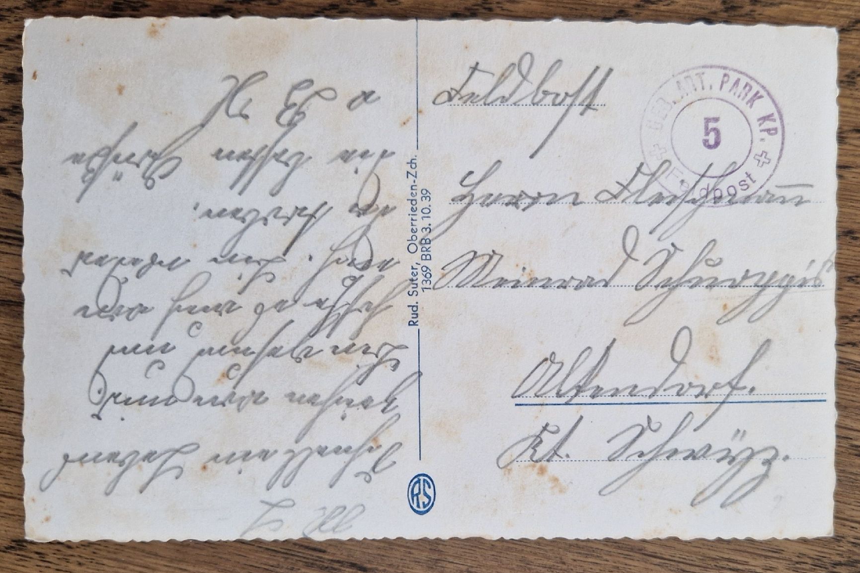 Cartes postales: Gotthard 1939, Aktivdienst? GebArt.Kp.5, Oldtimer – D'occasion à Ebikon par Donar50 3