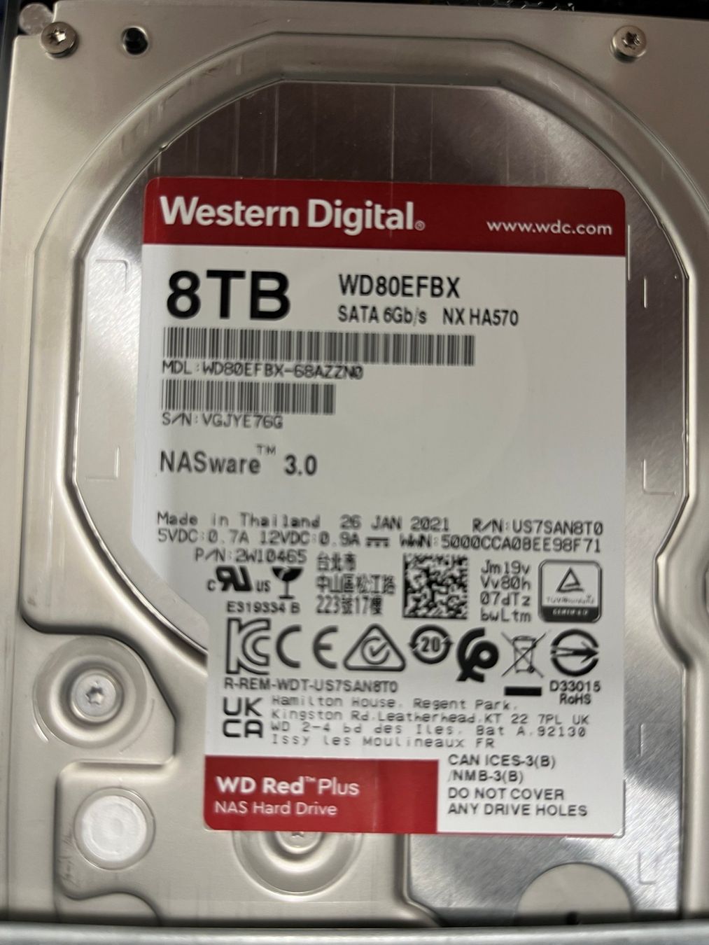 Western Digital Dischi rigidi: WD Red Plus 8TB SATA NASware – Usato da Bettwil venduto da man_kys8 1