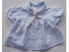 Babykleidchen VINTAGE 1960s hellblau 1-2 Monate