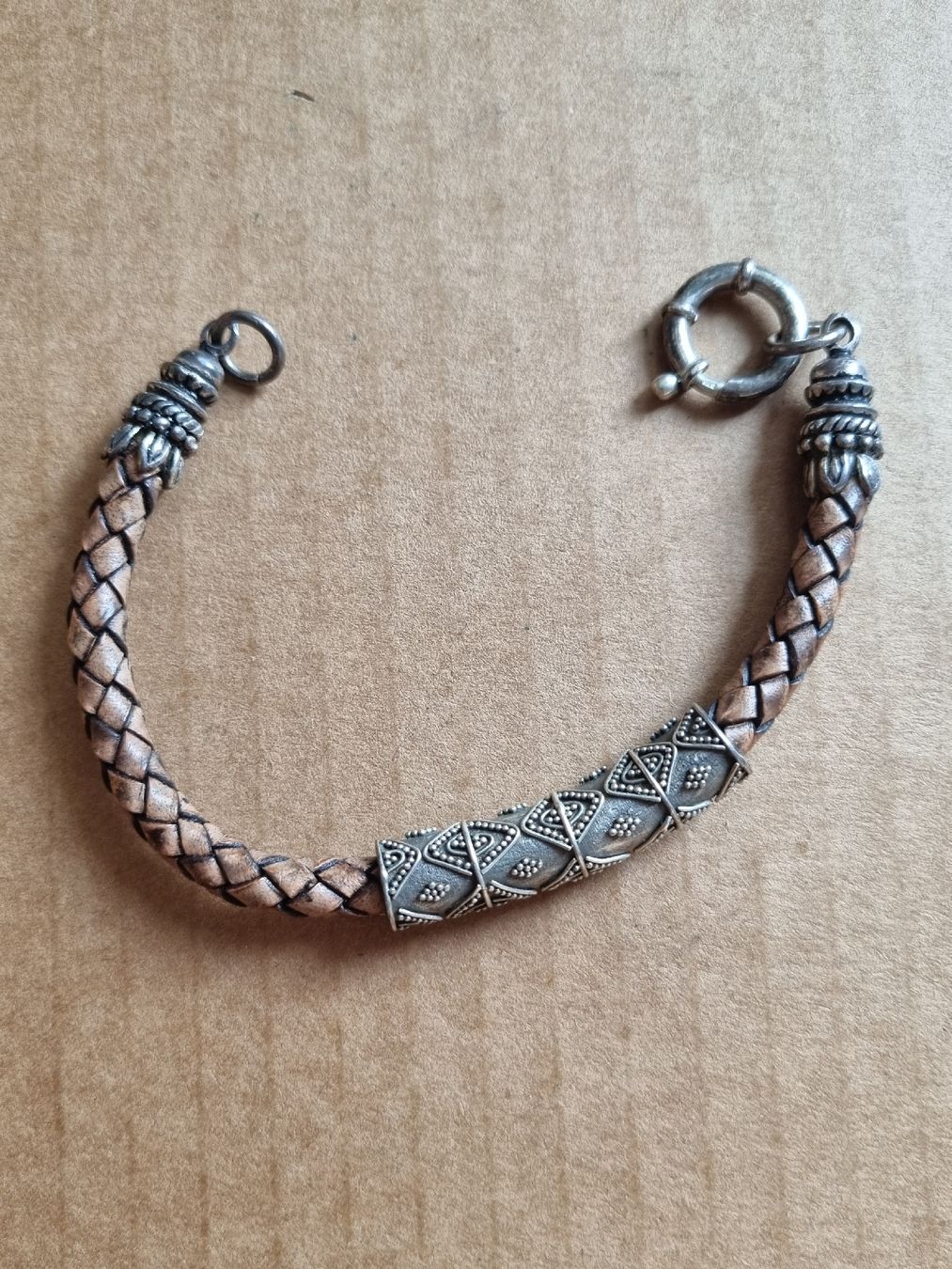 Bracciali & Braccialetti: Silber Leder Armband 925 – Usato da Schaffhausen venduto da Leveron13 2