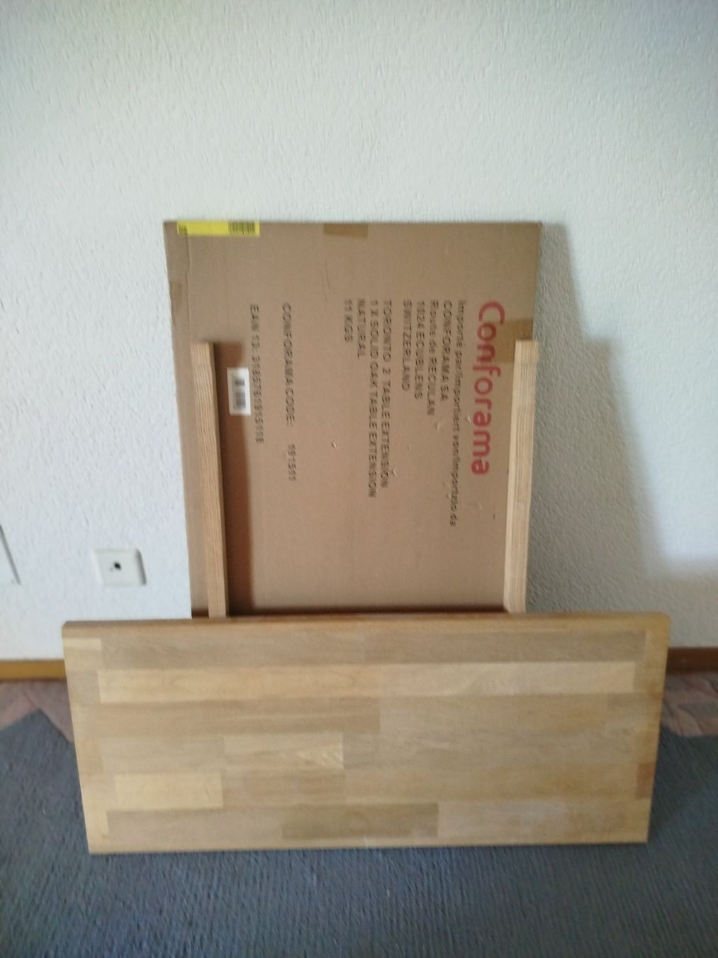 Conforama Tische: Esstisch  aus Eiche mit zwei verlängerungsplatten – Gebraucht aus Derendingen von Rigatoni01 2