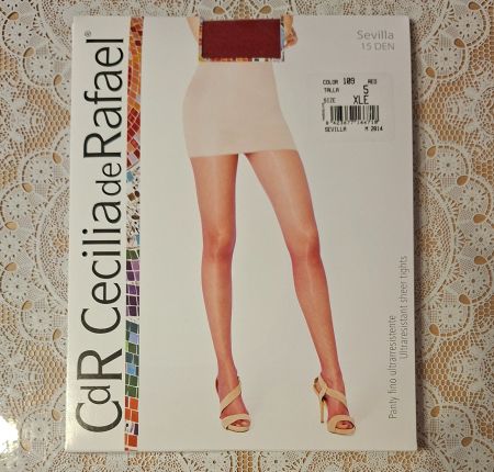 Cecilia de Rafael Sevilla Strumpfhose 15den Gr.XL Rot