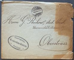 Schweiz Brief 1884 Zürich Oberstrass Amtlich Beleg