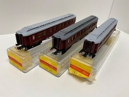 Liliput H0, 267 00, 263 00, drei Schlafwagen, der Mitropa