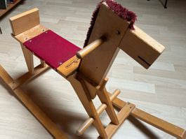 Antikes Schaukelpferd Holz - Wisa Gloria über 50 Jahre alt.