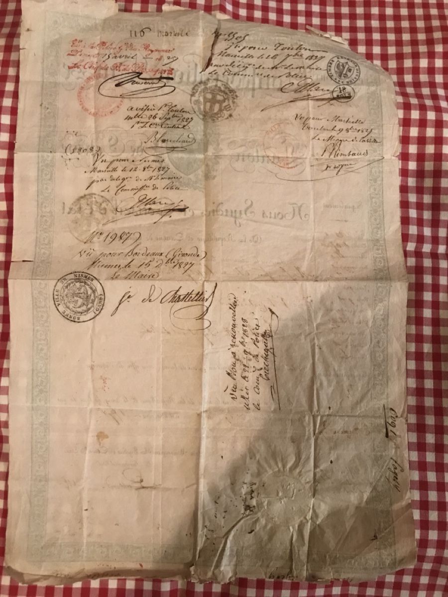 Dokumente: Ancien document officiel Genève 1827 – Defekt aus Genève von  9