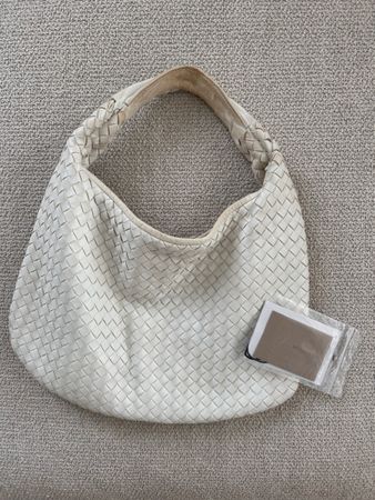 Bottega Veneta Leder Hand Tasche, weiss