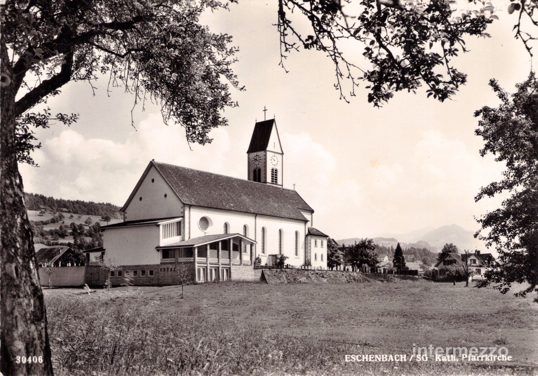 Ansichtskarten: Eschenbach SG // Kath. Pfarrkirche – Gebraucht aus Basel von intermezzo12