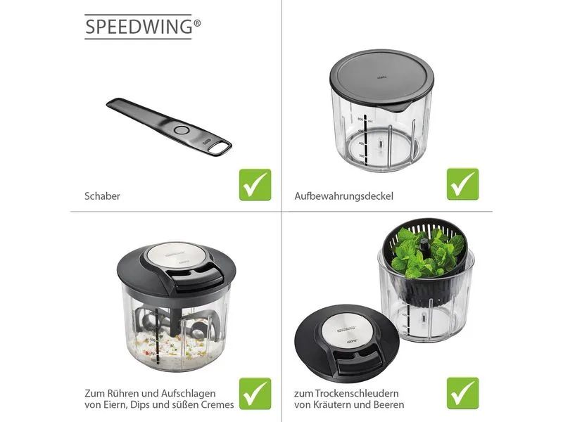 Elettrodomestici da cucina: GEFU Speedwing Multizerkleinerer, neu, OVP – Nuovo e nell'imballaggio originale da Sursee venduto da paedi20 5