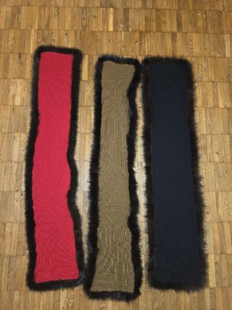 fur trimmed cashmere scarf / Kaschmirschal mit Nerzfell