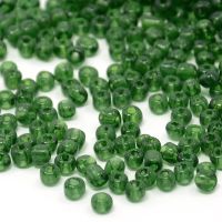 Rocailles Transparent Dunkelgrün 50g