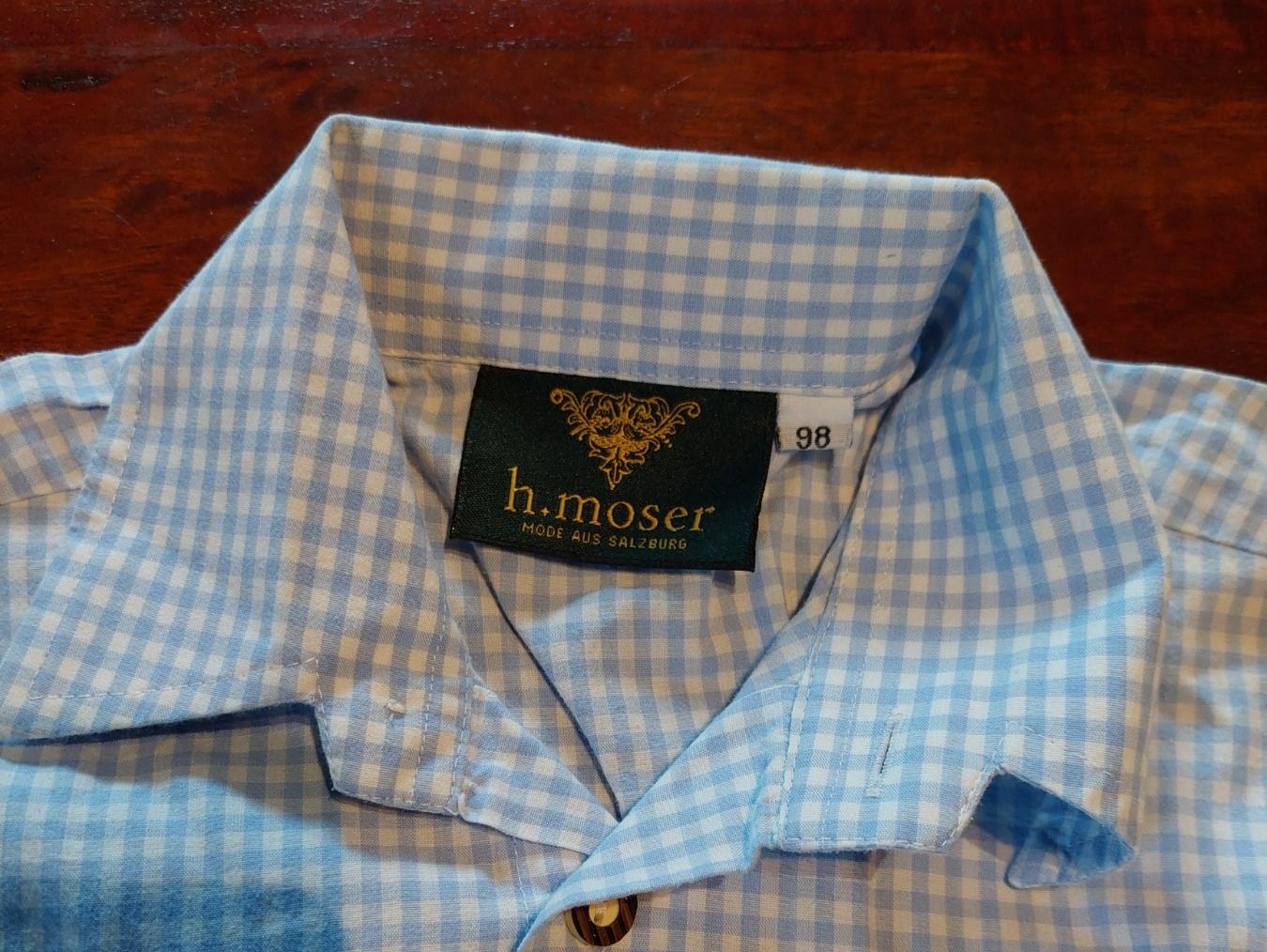 Camicie, T-shirt & Polo: h.Moser Hemd Grösse 98 – Nuovo (secondo la descrizione) da Beckenried venduto da Havacola 4