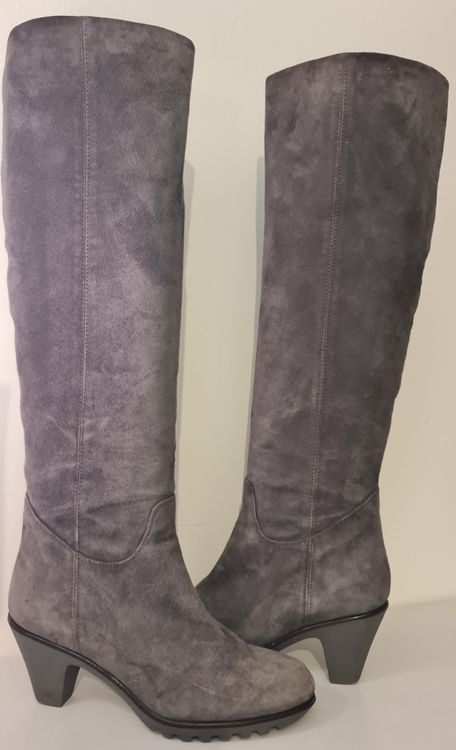 Bottes Hogan Boots 36 Daim Cuir Velours Gris Caoutchouc Logo (Neuf ...