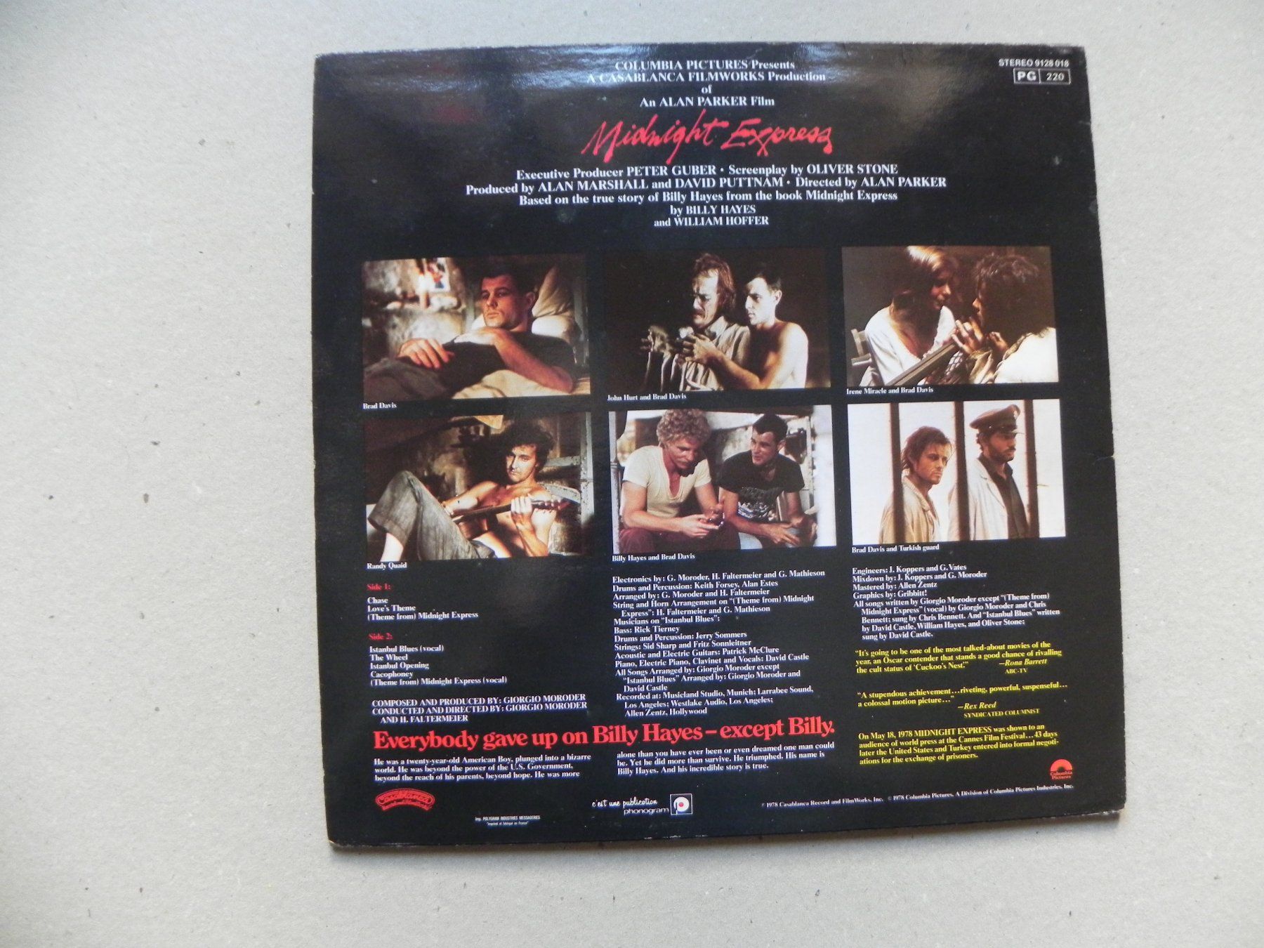 Dischi in vinile: LP Film Soundtrack Midnight Express 1978 Giorgio Moroder – Usato da Siebnen venduto da krimsie 1