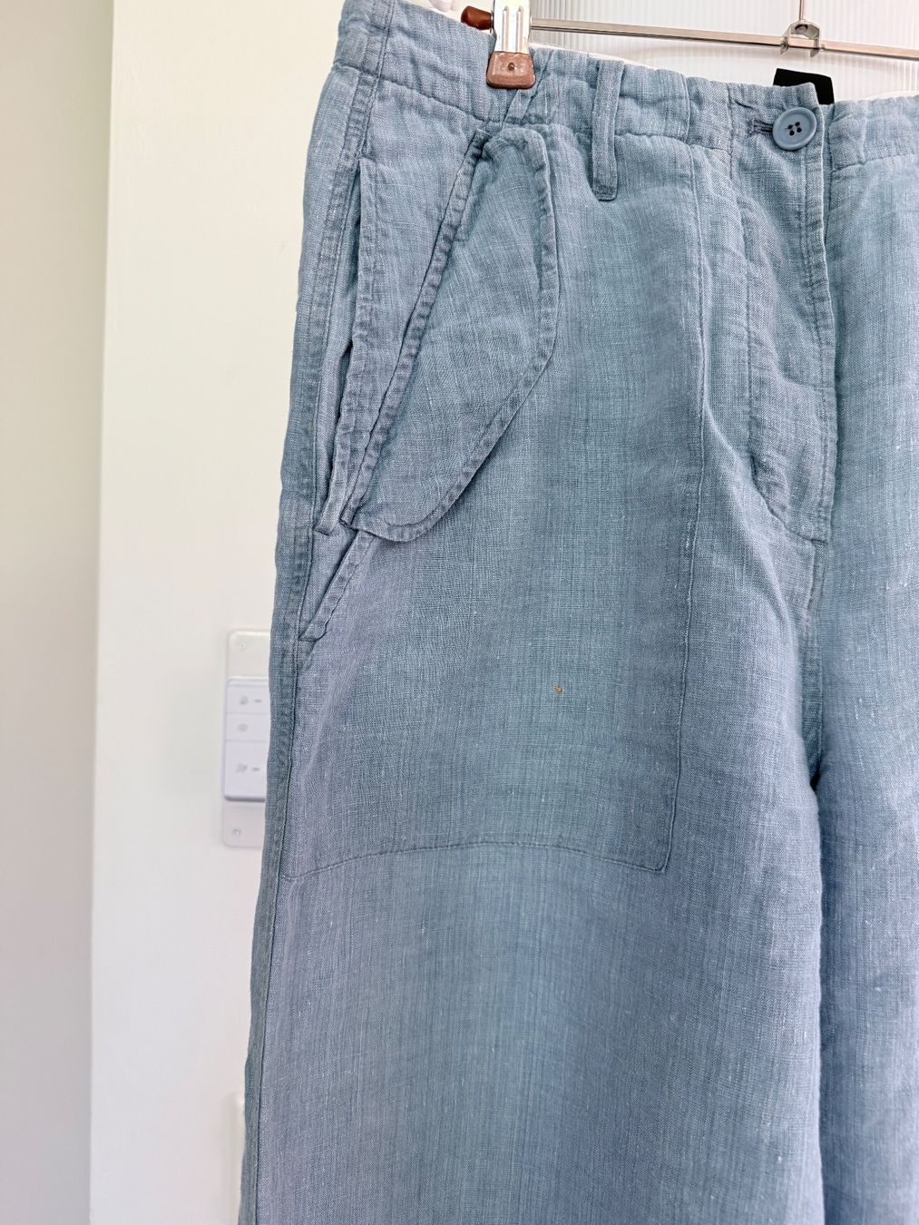 Aspesi Pantaloni: Aspesi Leinen Cargo Hose, Gr. 40, hellblau, Top Zustand – Nuovo (secondo la descrizione) da Zürich venduto da Reloved2020 1