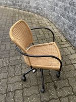 Chaise de bureau en rotin, hauteur adaptable