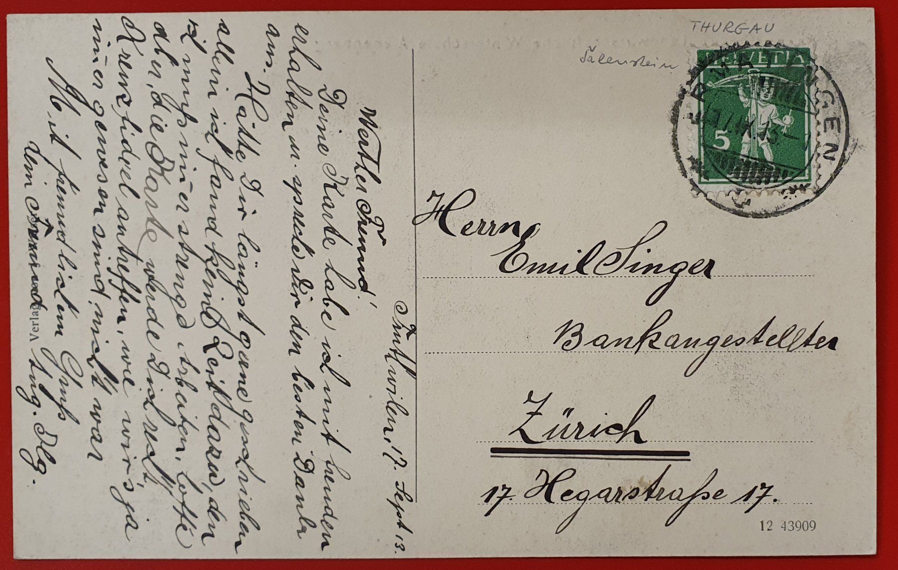 Ansichtskarten: Arenenberg 1913 - Landwirtsch. Schule – Gebraucht aus Kreuzlingen von Rschweiz1 1