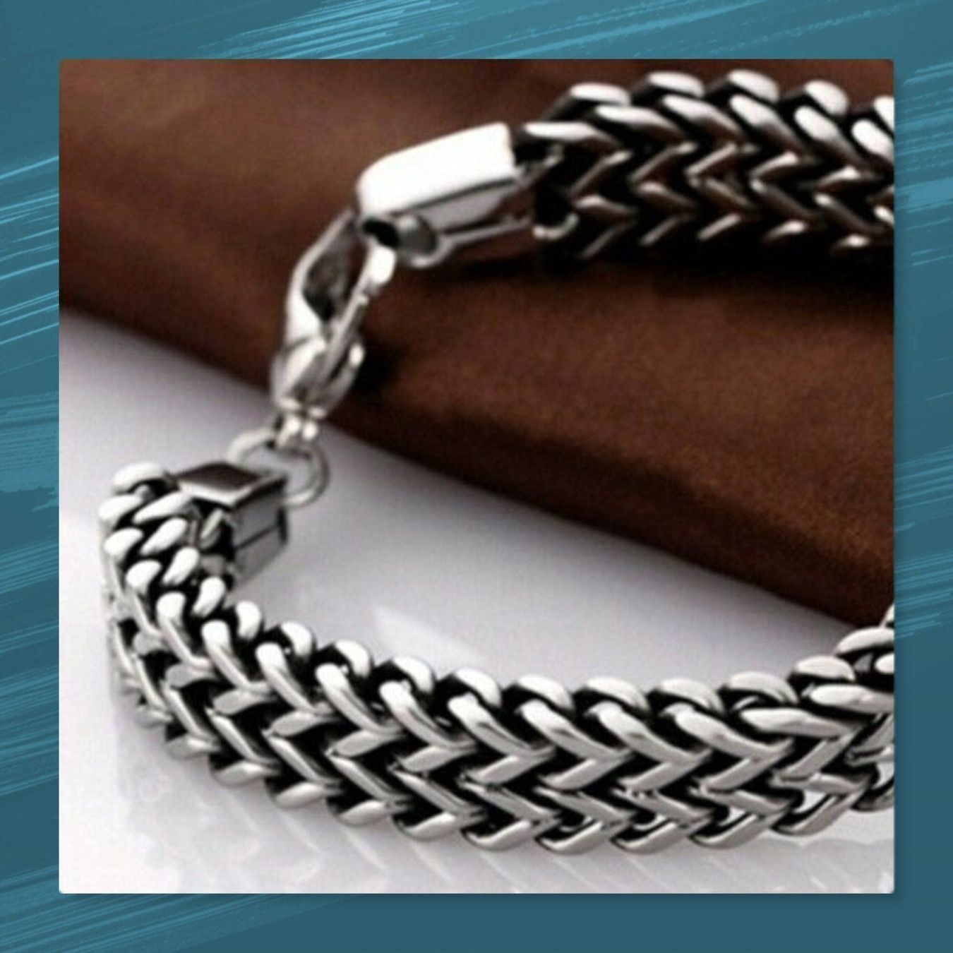 Bracciali & Braccialetti: NEU: Edelstahl Armband Armkette – Nuovo (secondo la descrizione) da Matten b. Interl venduto da EdelsteineInterlaken 5