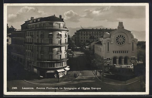 Cartes postales: Lausanne, Avenue Florimont, La Synagogue – D'occasion à Berlin par bartko-reher
