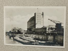 Photo Karte / Basel Kleinhünigen Rheinhafen Gelaufen 1926