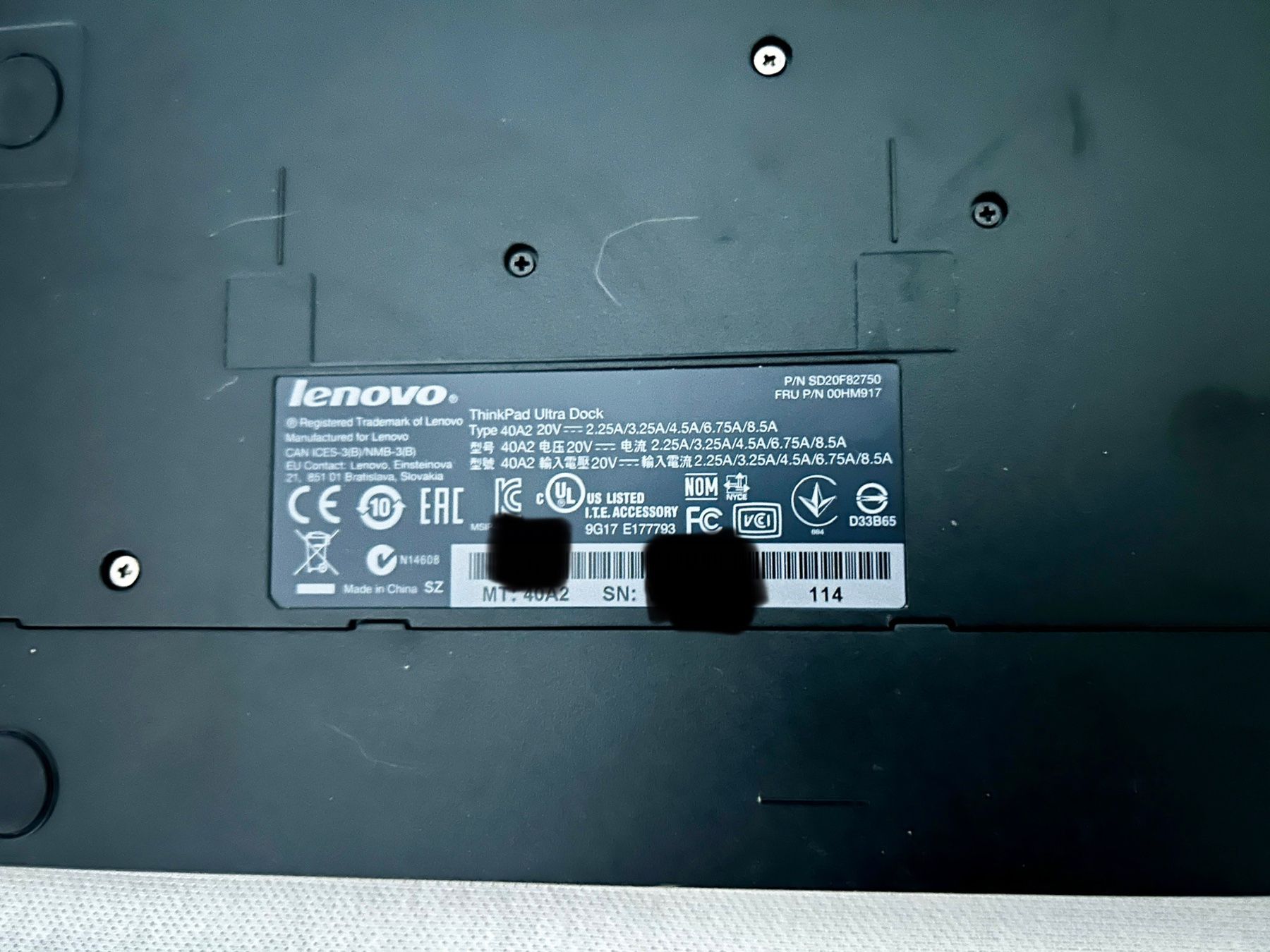 Lenovo Dockingstation: Lenovo ThinkPad Ultra Dock – Gebraucht aus Lüsslingen von Piper 2
