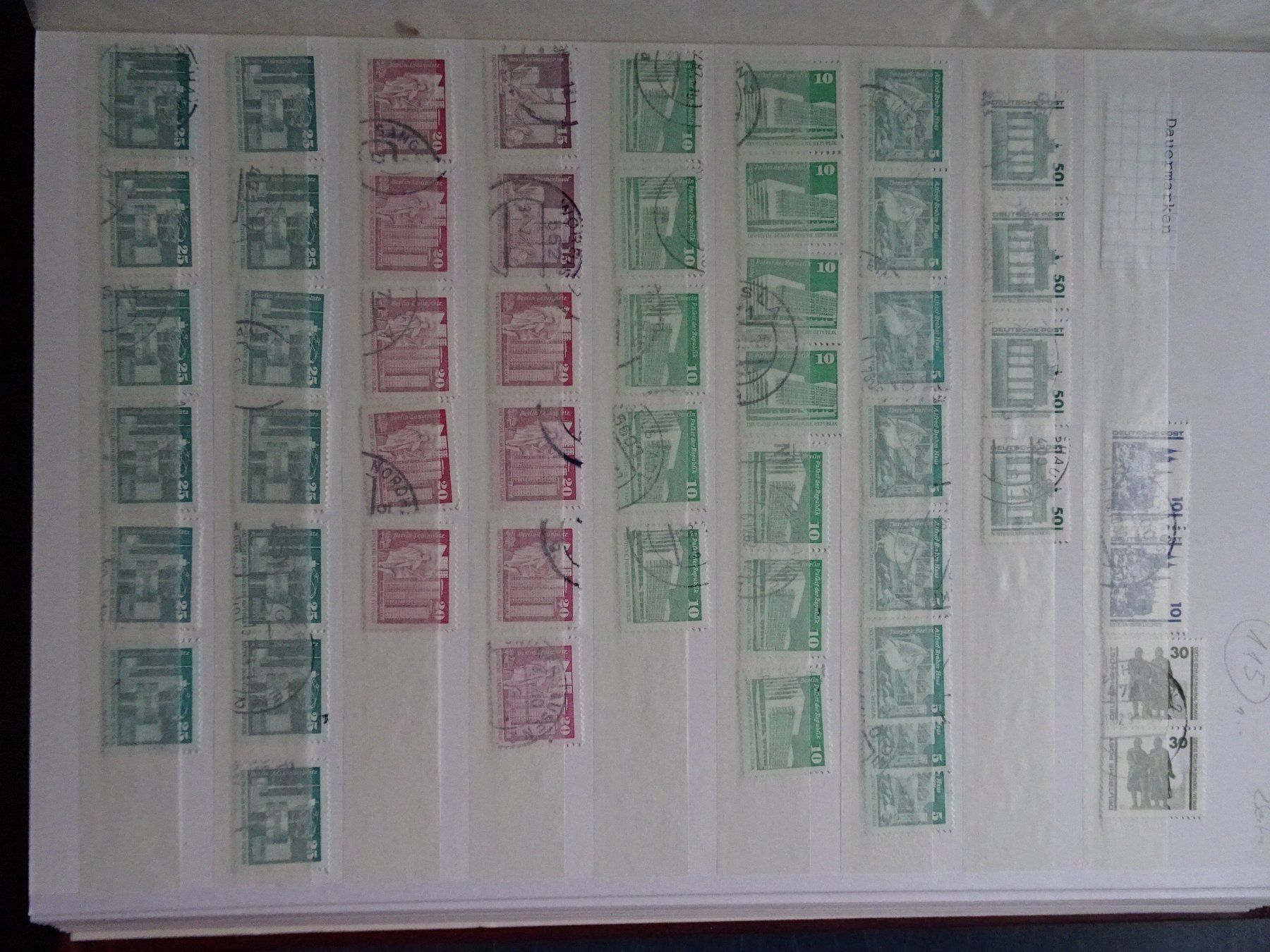 Alle Briefmarken: DDR Dauermarken – Gebraucht aus Aadorf von Chnorli-Furz 1