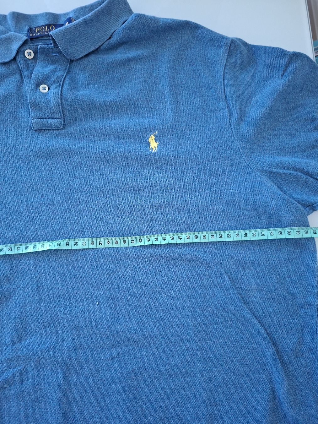 Ralph Lauren Magliette Polo: Polo Ralph en maille bleu, coupe Custom Fit, – Usato da Renens VD venduto da ser_j2fn 5