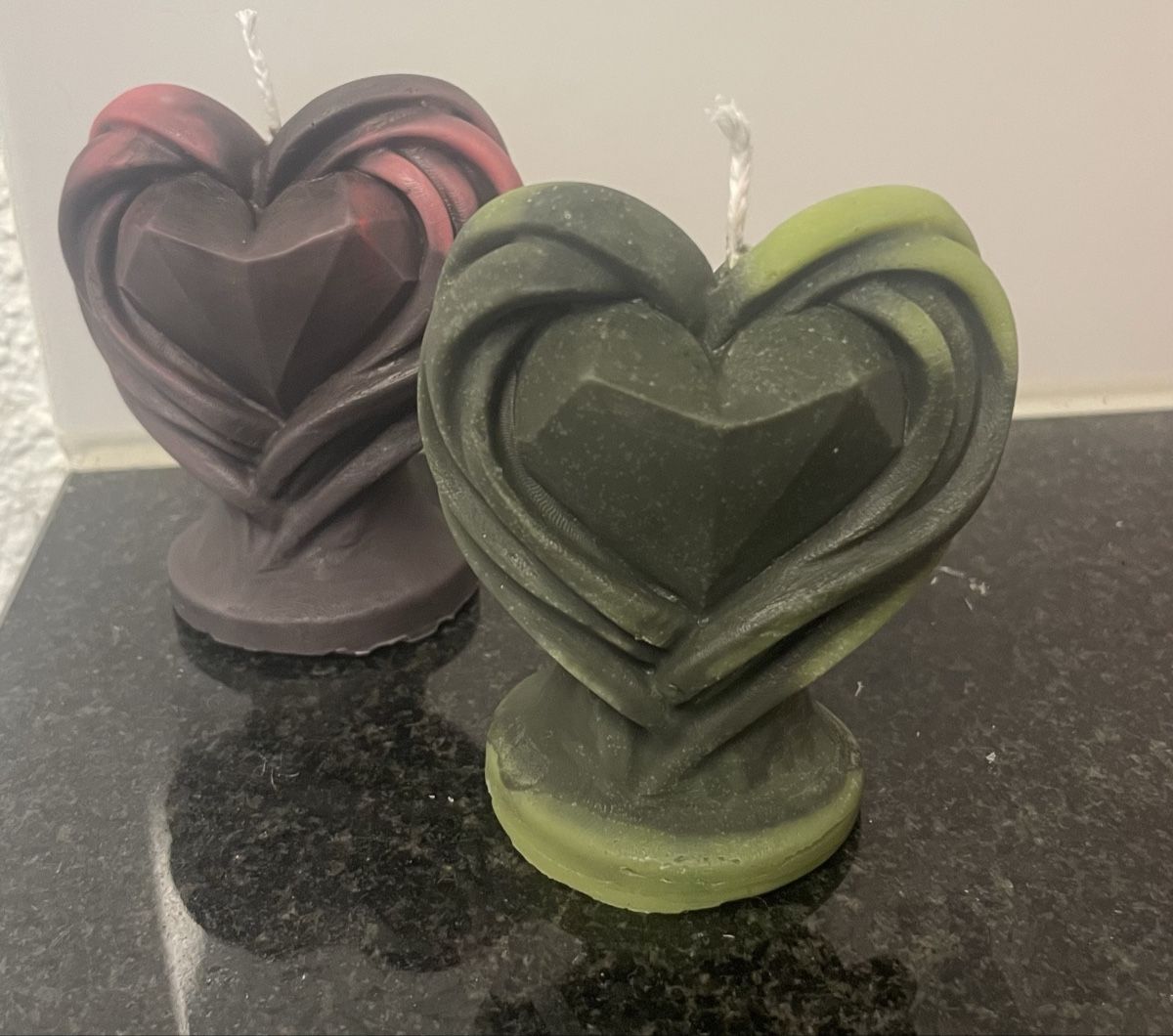 Candele: Herz Kerze, Dekokerze, Grösse ca. 9cm – Nuovo e nell'imballaggio originale da Au ZH venduto da Jaggy4