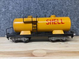 Hag Spur 0 Kesselwagen Shell gelb mit roter Schrift