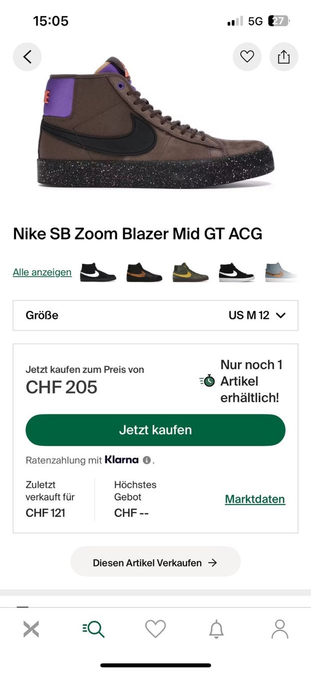 Nike Scarpe da uomo: Nike SB Zoom Blazer Mid – Nuovo (secondo la descrizione) da Cham venduto da dej4vue 6